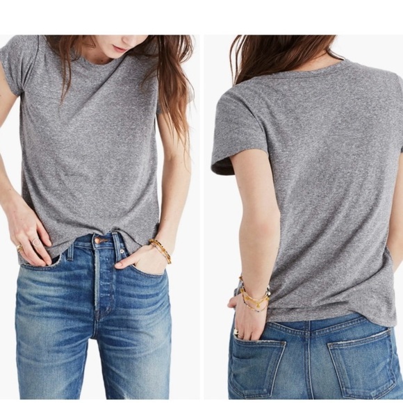 Madewell Tops - NEW Madewell Triblend Ex-Boyfriend Tee in Heather Gray 3X